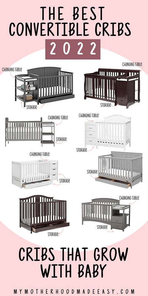 Convertible Baby Cribs, Crib And Changing Table Combo, Changing Table Storage, Crib With Changing Table, Baby Essential List, Bed Full Size, Convertible Cribs, Changing Dresser, Best Baby Cribs