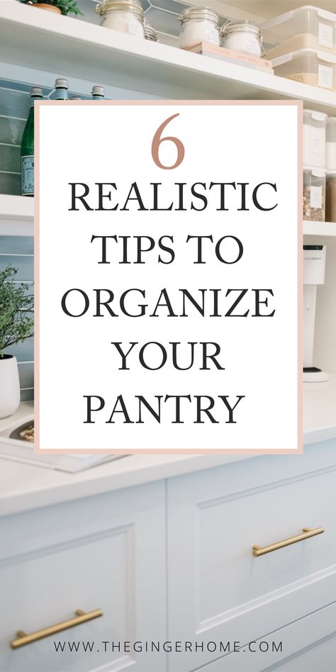 Pantry Organizing Tips, Pantry Organization Minimalist, Elegant Pantry Ideas, Pantry Organization Sections, Pantry Hacks Organizing Tips, Narrow Pantry Organization Ideas, Fancy Pantry Ideas, Minimalist Pantry Design, Gold Pantry Organization