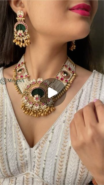 Mirana on Instagram: "Mrinali Multicoloured Antique Pearl Necklace Set😍

##https://miranajewels.com/product/mrinali-multi-colour-antique-necklace-set/#

Love for designer jewelry is an addiction 😍

For more details click the link in bio or visit our website www.miranajewels.com. 
Also you can DM or reach us @+919413563838

#miranabymegha #diamondjewellery #latestjewellery #trendyjewelry #americandiamondjewellery #weddingjewellery #tyaanijewellery #reelsinstagram #reelitfeelit #trendingreels #jaipurjewellery #mjnecklace #reelkarofeelkaro #trending

Artificial Bridal Jewellery, Immitation Jewellery, Modern jewellery, Designer Jewellery, Polki Bridal Jewellery, Latest Bridal Jewellery, Mehndi jewellery, Sangeet Jewellery" Sangeet Jewellery, Crystal Neckless, Latest Bridal Jewellery, Mehndi Jewellery, Latest Necklace Design, Antique Pearl Necklace, Latest Jewellery Designs, Gold Pearl Jewelry, American Diamond Jewellery