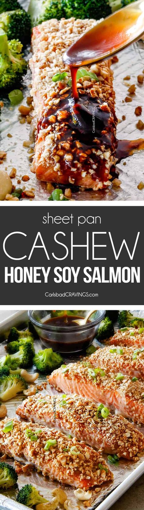 Cashew Salmon Recipe, Cashew Salmon, Honey Soy Salmon Baked, Salmon Soy Sauce Honey, Salmon Recipes Baked Honey Soy Sauce, Salmon With Soy Sauce And Honey, Honey Soy Salmon, Best Salmon Recipe, Honey Soy