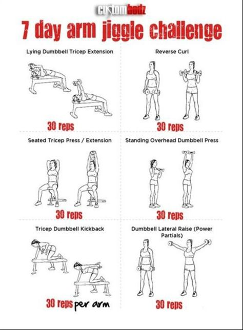 7 Day Arm Jiggle Challenge. Arm Workout Find more Arm Workouts at http://www.alesstoxiclife.com/fitness/10-super-workouts-tone-arms-home/ #healthtip Arm Challenge, Full Body Workouts, Lose Arm Fat, Arm Fat, Trening Fitness, Smart Things, Fitness Challenge, Sport Motivation, E Card