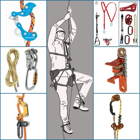 Hybrid Ropewalker Kit <br/>Six Options to choose from! Arborist Climbing Trees, Tree Climbing Equipment, Arborist Climbing, Climbing Knots, Health And Safety Poster, Climbing Equipment, Survival Knots, Abseiling, Climbing Harness