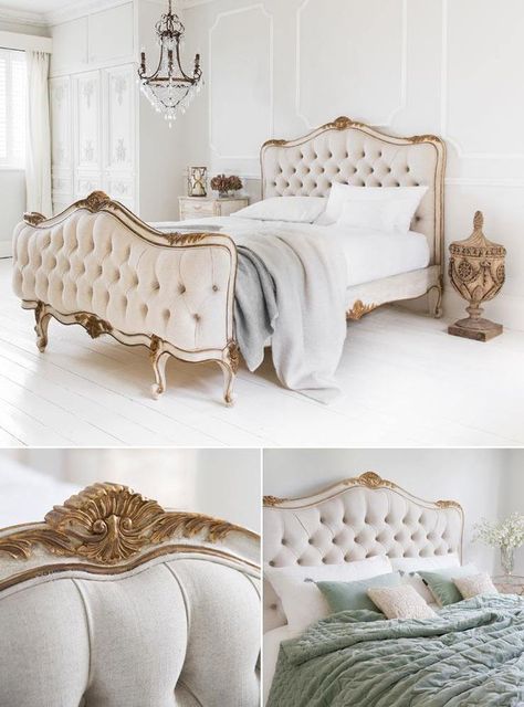 French Furniture Bedroom, Bedroom French, French Style Bed, French Style Bedroom, French Bed, French Bedroom, French Rococo, French Style Furniture, Bed Design Modern