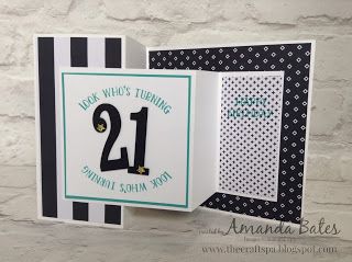 handmade birthday card from The Craft Spa  ... black and white with accents in aqua ... big numbers ... double Z fancy fold format ... luv it! 18th Decorations, Trifold Cards, Joy Fold Card, Baking A Cake, 21 Cards, Z Cards, 16th Birthday Card, 18th Birthday Cards, 21st Birthday Cards