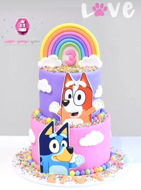 Bluey Birthday Cake 18 Bingo Cake Ideas, Bluey Birthday Cake Ideas, Pastel De Bluey, Bluey And Bingo Cake, Girls 2nd Birthday Cake, Bluey Cake Ideas, Bluey Birthday Cake, Bingo Cake, Birthday Cake Pinterest