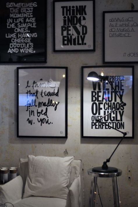 40 Creative Frame Decoration Ideas For Your House - Bored Art Photowall Ideas, Best Living Room Design, Decoration Inspiration, Quote Wall, The Design Files, White Wall, My New Room, Wall Quotes, Apartment Living