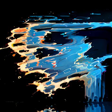 Apatite Falls is an abstract digital composition in Regal Blue, Burning Orange and Blue Charcoal. Dark Blue And Yellow Aesthetic, Dark Blue And Orange Aesthetic, Blue And Orange Wallpaper, Blue And Yellow Aesthetic, Blue And Orange Aesthetic, Digital Composition, Skeleton Art, Japan Aesthetic, Orange Aesthetic