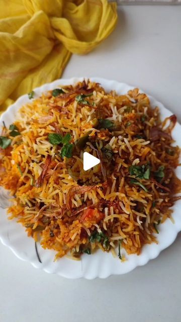 Pooja Jaggi || CHEF on Instagram: "Veg Biryani in simple steps for biryani loves ❤😍

Detailed recipe already on my YouTube channel ✌

Veg biryani Recipe
Ingredients for marination
Curd - 1 cup
Kashmiri red chilli - 1.5 tbsp
Turmeric - 1 tsp
Cumin powder - 1 tsp
Coriander powder - 1.5 tbsp
Salt to taste
Fennel - 1 tsp
Cumin seeds - 1 tsp
Green chili
Coriander leaves
Mint leaves
Beans - 1 cup
Cauliflower - 10-12 florets
Carrot - 2
Peas - 1 cup
Fried onion - 1/4 cup
Ginger garlic paste - 2 tsp
Biryani masala - 1.5 
Mustard oil - 1 tbsp
Marinate for 30 mins

For rice
Basmati Rice - 2 cups 
(Soaked for 30 minutes) 
Whole spices - black pepper corns -10, green cardamom - 4, cloves -4, cinnamon - 1 small piece and black cardamom -1
Lemon slices - 2
Green chill - 2
Oil - 1 tbsp
Salt
Boil 6 cups o Biryani Rice Recipe, Veg Biryani Recipe, Rice Basmati, Green Chill, Biryani Masala, Black Cardamom, Biryani Rice, Veg Biryani, Whole Spices