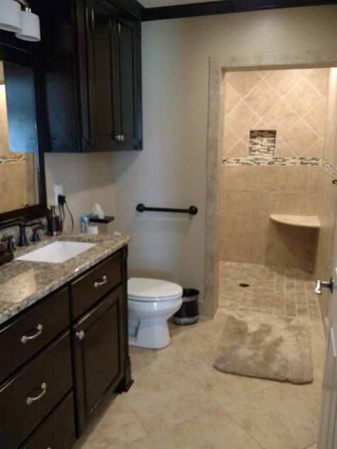 Handi Cap Bathroom Ideas, Accessibility Design, Disabled Bathroom, Makeup Area, Shower Remodel, Universal Design, Remodel Ideas, Master Bath, Bathroom Remodel