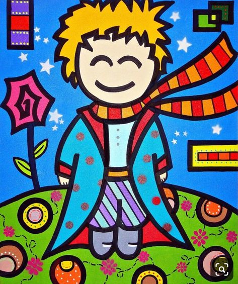 Romero Britto Art, Britto Art, Soyut Sanat Tabloları, The Little Prince, Baby Art, Op Art, Art Plastique, Kids Art Projects, 그림 그리기