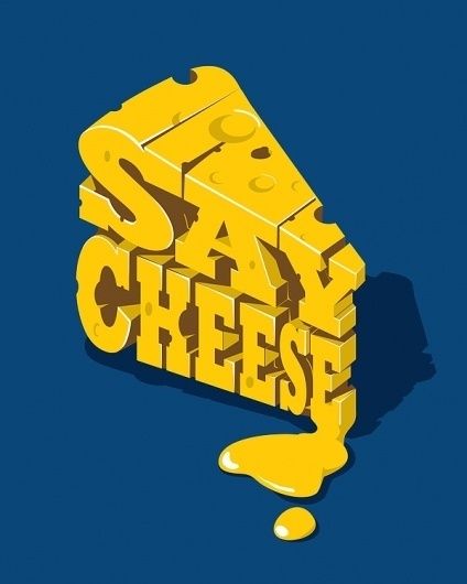 Say Cheese on the Behance Network #lettering #typograph #cheese Print Scarf Design, Cheese Design, Book Illustration Design, Design Thinking Process, Book Cover Design Inspiration, Typography Images, Typography Alphabet, Food Graphic Design, Say Cheese