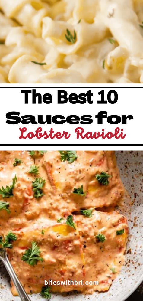 Fried Lobster Ravioli, Seafood Recipes Lobster, Lobster And Cheese Ravioli Sauce, Lobster Ravioli With Pesto Sauce, Homemade Shrimp Ravioli Recipe, Lobster Ravioli With Cream Sauce, Crab Meat Ravioli, White Sauce For Lobster Ravioli, Pink Sauce For Lobster Ravioli