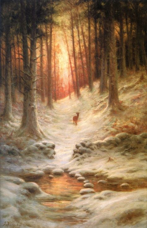 Joseph FARQUHARSON In Deep Midwinter Winter Wood, Winter Painting, Winter Scenery, Oil Painting Reproductions, Snow Scenes, Painting Reproductions, Mini Canvas Art, Arte Floral, Winter Crafts