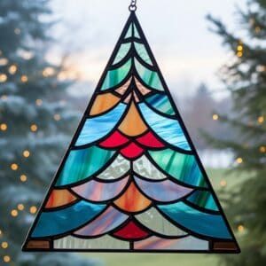 Stained Glass Project, Christmas Tree Idea, Stained Glass Christmas Tree, Stained Glass Mosaic Art, Glass Trees, Christmas Tree Drawing, Glass Mosaics, Glass Mosaic Art, Stained Glass Christmas