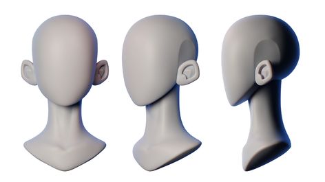 Sculpting Head Tutorial, Nomad 3d Sculpture, 3d Head Reference, Nomad Sculpt Art, Zbrush Blockout, Zbrush Anime, Stylized Face, Zbrush Anatomy, Nomad Sculpt