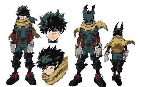 Deku Vigilante, Dark Deku, Vigilante Deku, Deku Cosplay, Deku Boku No Hero, Character Model Sheet, Mha Oc, Dope Cartoon Art, Male Cosplay