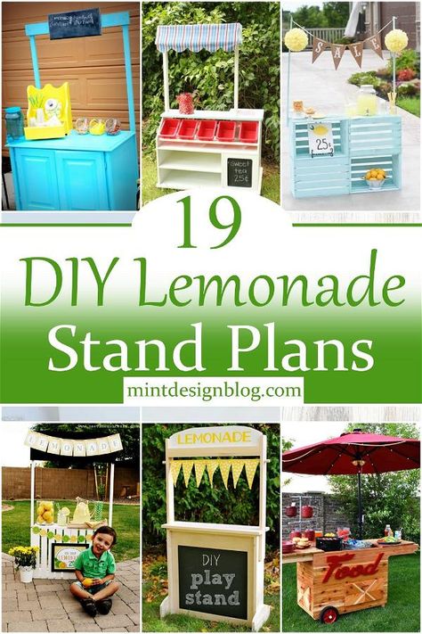 Kids Lemonade Stands, How To Make Lemonade, Snow Cone Stand, Diy Lemonade Stand, Kids Lemonade, Diy Lemonade, Lemonade Bar, Ice Cream Stand, Homemade Lemonade