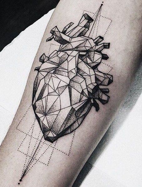 Geometric Triangle Tattoo, Geometric Bear Tattoo, Geometric Heart Tattoo, Geometric Mountain Tattoo, Geometric Arrow Tattoo, Geometric Lion Tattoo, Inner Forearm Tattoo, Pink Tattoo, Triangle Tattoos