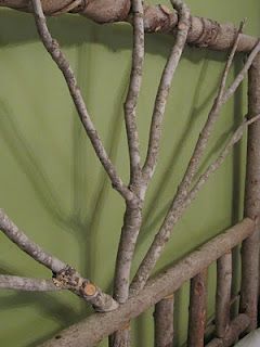 Nature's Headboard Cottagecore Headboard, Branch Headboard, Homemade Headboards, Romantic Bedrooms, Diy Wood Headboard, Twig Furniture, Head Boards, Hotel Collection Bedding, Headboard Ideas