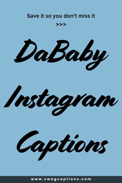 Looking for the perfect DaBaby Instagram captions to make your posts stand out? Discover a collection of creative and bold captions inspired by DaBaby’s unique style. Whether you’re sharing your latest outfit, a night out, or just feeling yourself, these DaBaby Instagram captions will help you capture the vibe. Perfect for adding a touch of personality and flair to your social media game! Lyrics Captions, Social Media Games, The Vibe, Instagram Captions, Level Up, Unique Style, Social Media, Media, Feelings