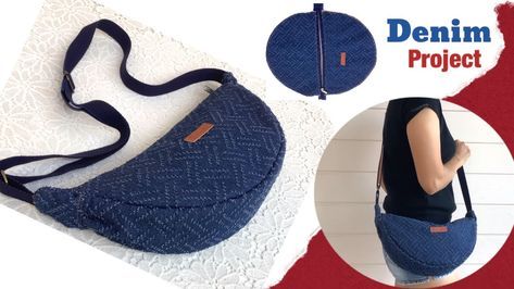 How To Make Sling Bag, Sling Bag Patterns, Diy Purse Patterns Free, Sling Bag Pattern Free, Diy Sling Bag, Hobo Bag Tutorials, Hobo Sling Bag, Diy Rucksack, Tas Denim