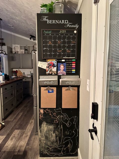 Command center, mail, metal, magnetic, calendar, chalkboard Chalkboard Wall Command Center, Fridge Command Center, Kitchen Command Center Wall, Chalkboard Command Center, Organisation Station, Family Command Center Wall, Chalkboard Wall Calendars, Diy Command Center, Chalk Paint Kitchen