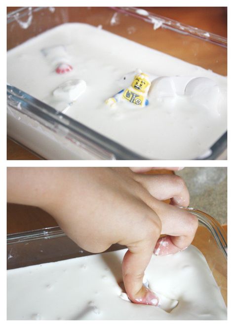 Non Newtonian Fluids Quicksand Activity Cornstarch Science Quicksand Activity, Freeze Veggies, 2nd Grade Science Projects, Cornstarch And Water, Rainbow Science, Newtonian Fluid, Sensory Science, Non Newtonian Fluid, Kitchen Science Experiments