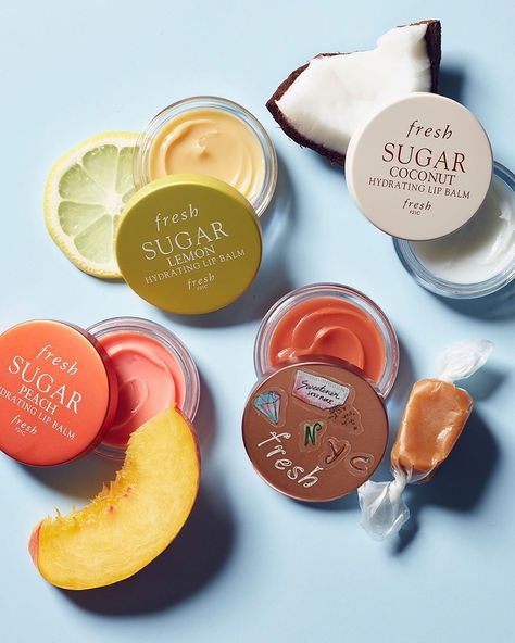 21.8k Likes, 178 Comments - Fresh (@freshbeauty) on Instagram: “Keep your lips smooth & supple this winter with our Sugar Hydrating Balms. ❄️ 🍬 NEW Limited Edition…” Balm Photography, Fresh Sugar Lip Balm, Luxe Skincare, Fresh Lip Balm, Sugar Lip Balm, Lip Balm Collection, Hydrating Lip Balm, Flavored Lip Balm, Sugar Lips