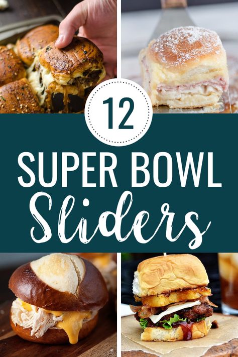 Super Bowl Sunday is my favorite time to host a game day party, because I love super bowl finger foods, especially all the super bowl party sliders! Check out this list of MUST MAKE party sliders that will have people raving! #superbowl #sliders Super Bowl Party Sliders, Super Bowl Food Menu, Super Bowl Sliders, Appetizers Sliders, Super Bowl Finger Foods, Party Sliders, Super Bowl Ideas, Superbowl Food, Healthy Superbowl Snacks