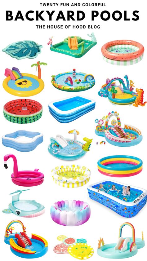 Small Pools for Your Kids (Or You!) - Toddler Pool Ideas, Baby Pool Ideas, Kiddie Pool Fountain, Pools For Kids, Kids Swimming Pool, Babysitting Aesthetic, Ace Birthday, Plastic Swimming Pool, Plastic Kids Pool