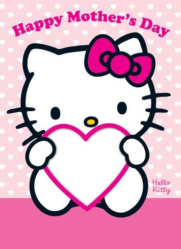 Happy Mother's Day! Mothers Wallpaper, Kitty Background, Hello Kitty Printables, Charmmy Kitty, Kitty Items, Hello Kitty Images, Hello Kit, Birthday Mom, Kitty Plush