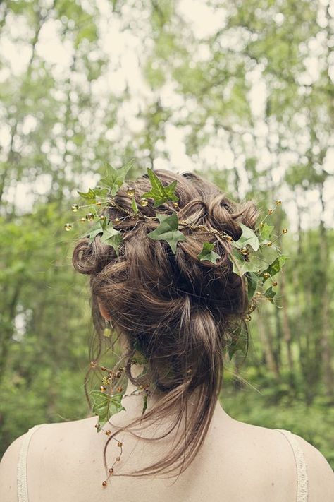 Cottingley Fairies Inspired Woodland Bride Photoshoot... Beautiful Wedding Hair, Empire Series, Bride Photoshoot, Fairy Hair, Fairy Wedding, Wedding Hairstyles Updo, Into The Woods, Wedding Updo, Woodland Wedding