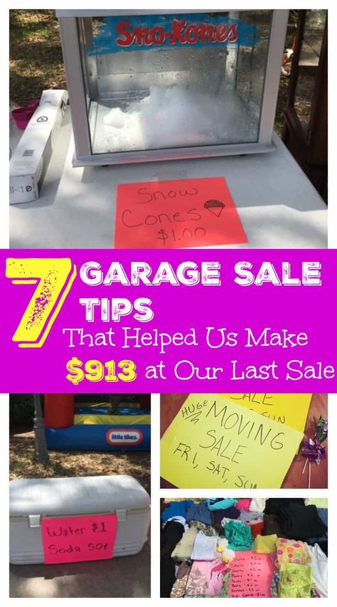 Use these tips to make MORE MONEY at your next yard sale! Yard Sale Pricing Guide, Yard Sale Fundraiser, Yard Sale Display, Yard Sale Hacks, Yard Sale Organization, Garage Sale Organization, Garage Sale Tips, Yard Sale Signs, Yard Sale Pricing