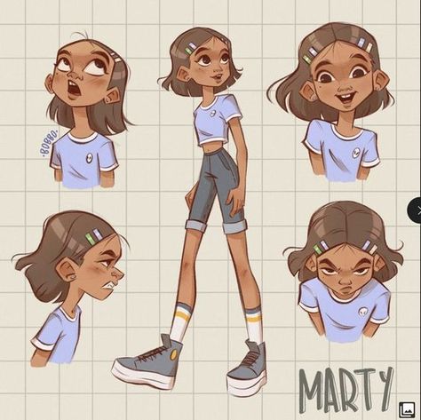 Comic Character Ideas, Cute Character Sketch, Character Drawing Styles, Drawing Style Ideas Character Design, Cartoon Artstyle Tutorial, Comic Style Character Design, Interesting Character Poses, Cartoon Ideas Character Design, Cute Cartoon Style