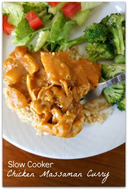 Slow Cooker Chicken Massaman Curry Chicken Massaman, Chicken Massaman Curry, Massaman Curry, Slow Cooked Meals, Crock Pot Slow Cooker, Crock Pot Cooking, Slow Cooking, Slow Cooker Chicken, Pressure Cooking