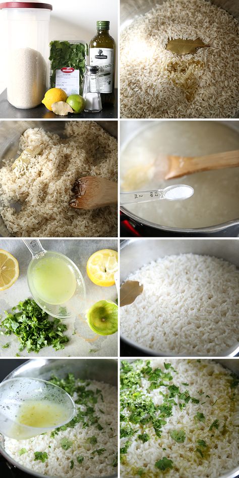 Copycat Chipotle Cilantro Lime Rice ~ https://reallifedinner.com Chipotle Bar At Home, Chipotle Copycat Recipes Rice, Copycat Chipotle Rice, Chipotle Rice Recipe, Chipotle Lime Rice, Chipotle Cilantro Lime Rice, Rice Dinners, Homemade Spanish Rice, Chipotle Rice