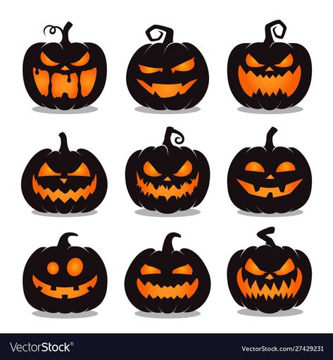 Halloween Classroom Decorations, Halloween Silhouette, Halloween Cupcake Toppers, Pumpkin Drawing, Halloween Stencils, Scary Decorations, Adornos Halloween, Easy Halloween Crafts, Black Pumpkin