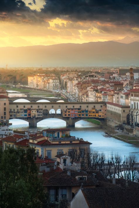 Ponte Vecchio - Florence, Italy Florence Italy Ponte Vecchio, Ponte Vecchio Florence, Arno River, Italy Aesthetic, A Bridge, Florence Italy, The Bridge, Luxury Travel, Florence