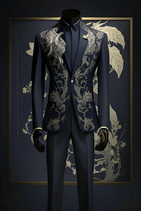 Fantasy Suits Male, Imperial Clothing, Dapper Outfit, Tailored Fashion, Fancy Suit, Classy Suits, Dress Suits For Men, Concept Clothing, Men Stylish Dress