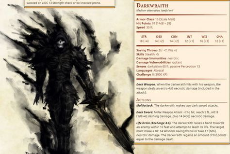 Dark Wraith Dungeons And Dragons Races, Shadow Creatures, Dnd Character Sheet, Shadow Monster, Dnd Stories, Dnd World Map, Dungeon Master's Guide, Dnd Classes, Dungeons And Dragons Classes