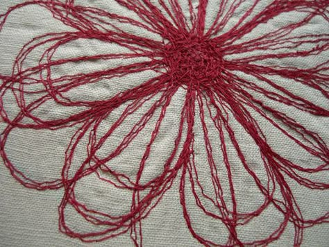 Freehand Machine Embroidery, Textile Art Embroidery, Simple Embroidery Designs, Free Motion Quilt Designs, Free Motion Embroidery, Needlework Embroidery, Thread Painting, Simple Embroidery, Free Machine Embroidery