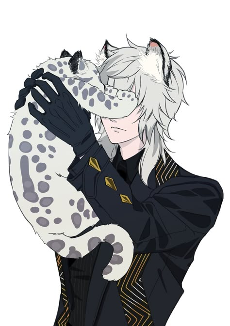 Demi Human Oc, Arknights Silver Ash, Character With White Hair, Human Oc, Novel Game, Silver Ash, Demi Human, In His Arms, Cat Boys