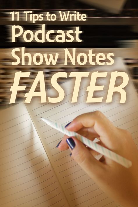 Next to podcast-editing, show-notes writing is one of the most dreaded parts of #podcasting. Here are several suggestions for speeding up the process! Podcast Ideas, Podcasting Tips, Podcast Marketing, Podcast Editing, Notes Writing, Podcast Tips, Facebook Contest, Author Platform, Podcast Topics