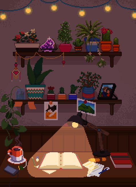 Pixel Art Study, Drawing Application, Cozy Desk, Study Music, Danganronpa Game, Vaporwave Art, Pixel Animation, Pixel Art Tutorial, Laptop Backgrounds