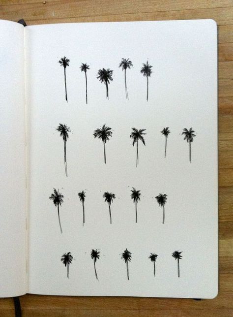 Palms Tattoo, Palm Drawing, Trees Tattoo, Palm Tattoos, Tree Tattoo, Tattoo Idea, Freelance Illustrator, Beautiful Tattoos, Moleskine