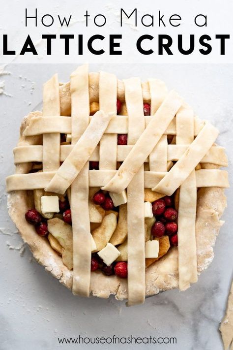 Buttery Flaky Pie Crust, Homemade Cherry Pie, Lattice Pie Crust, Lattice Pie, Apple Cranberry Pie, Cherry Pies, Baking Pie, Pie From Scratch, Homemade Cherry Pies