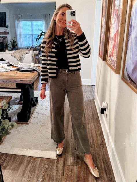 Loving these cool fall mornings!   Business casual. Workwear. Office inspo. Corporate outfit. OOTD. Fall staples. Ballet flats.  Follow my shop @Courtney_Townsend on the @shop.LTK app to shop this post and get my exclusive app-only content!  #liketkit #LTKShoeCrush #LTKStyleTip #LTKWorkwear @shop.ltk https://liketk.it/4PuPc Tan Ballet Flats, Corporate Outfit, Ballet Flats Outfit, Ootd Fall, Office Inspo, Flats Outfit, Fall Staples, Casual Workwear, Autumn Morning