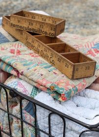 New  ﻿New to the website: Temecula Quilt Co Ruler Boxes. These little boxes are great for all your small sewing supplies. Custom made by my ... Yard Sticks, Sewing Rooms, A Metal, Diy Hacks, Craft Storage, Decor Rustic, Diy Projects To Try, Sewing Room, Ruler