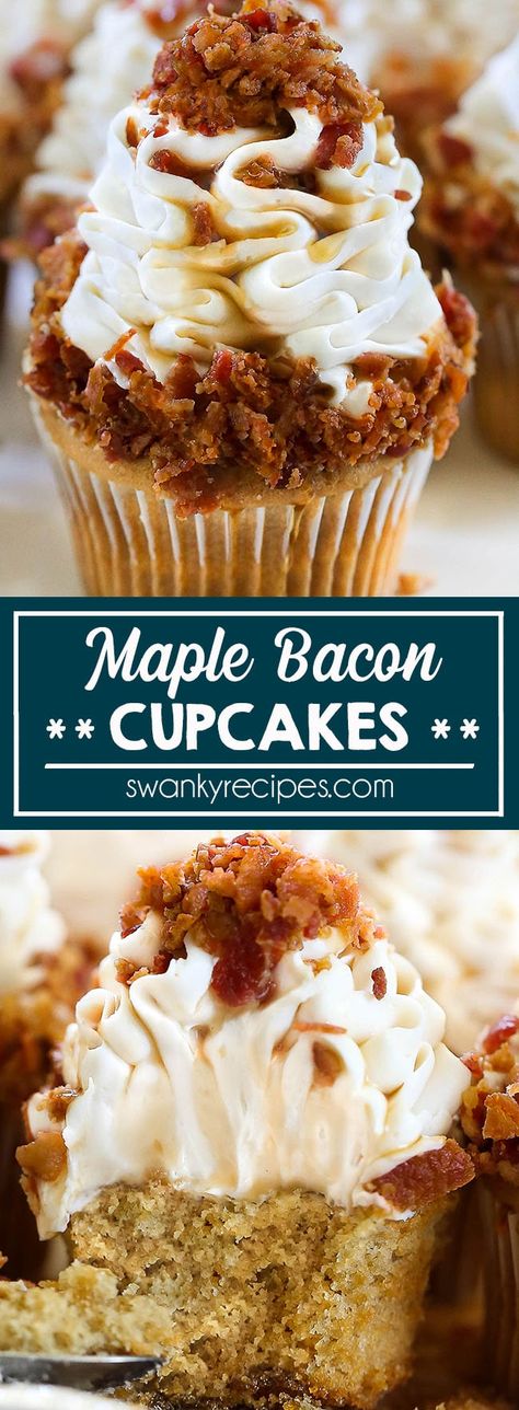 Bacon Dessert, Bacon Dessert Recipes, Maple Bacon Cupcakes, Bacon Desserts, Coffee Sweets, Bacon Cupcakes, Pastry Ideas, Smores Dessert, Dessert Halloween