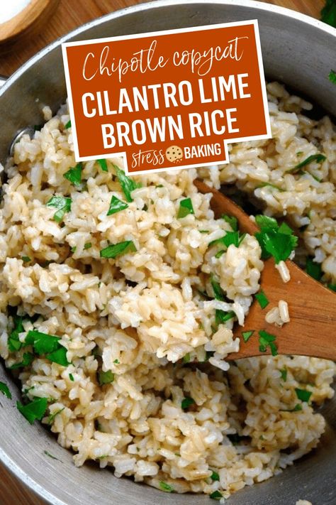 Liver Foods, Lime Brown Rice, Starch Sides, Chipotle Rice, Cilantro Lime Brown Rice, Chipotle Copycat Recipes, Chipotle Copycat, Taco Side Dishes, Chipotle Recipes